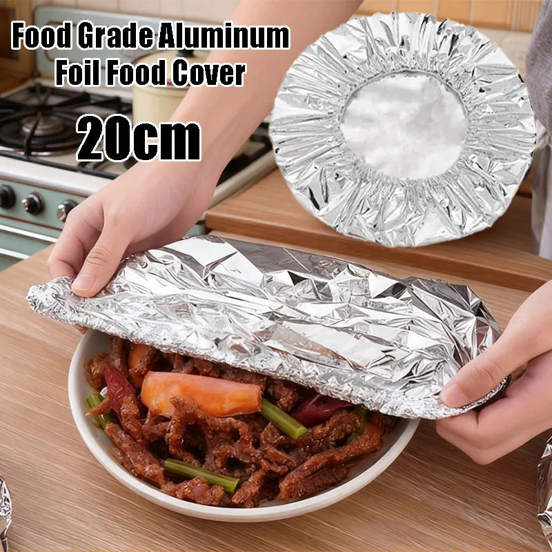 Eco Friendly Reusable Aluminum Foil Covers Durable Insulation Food Wraps for Bowls Dishes Kitchen Storage Cooking Party BBQ