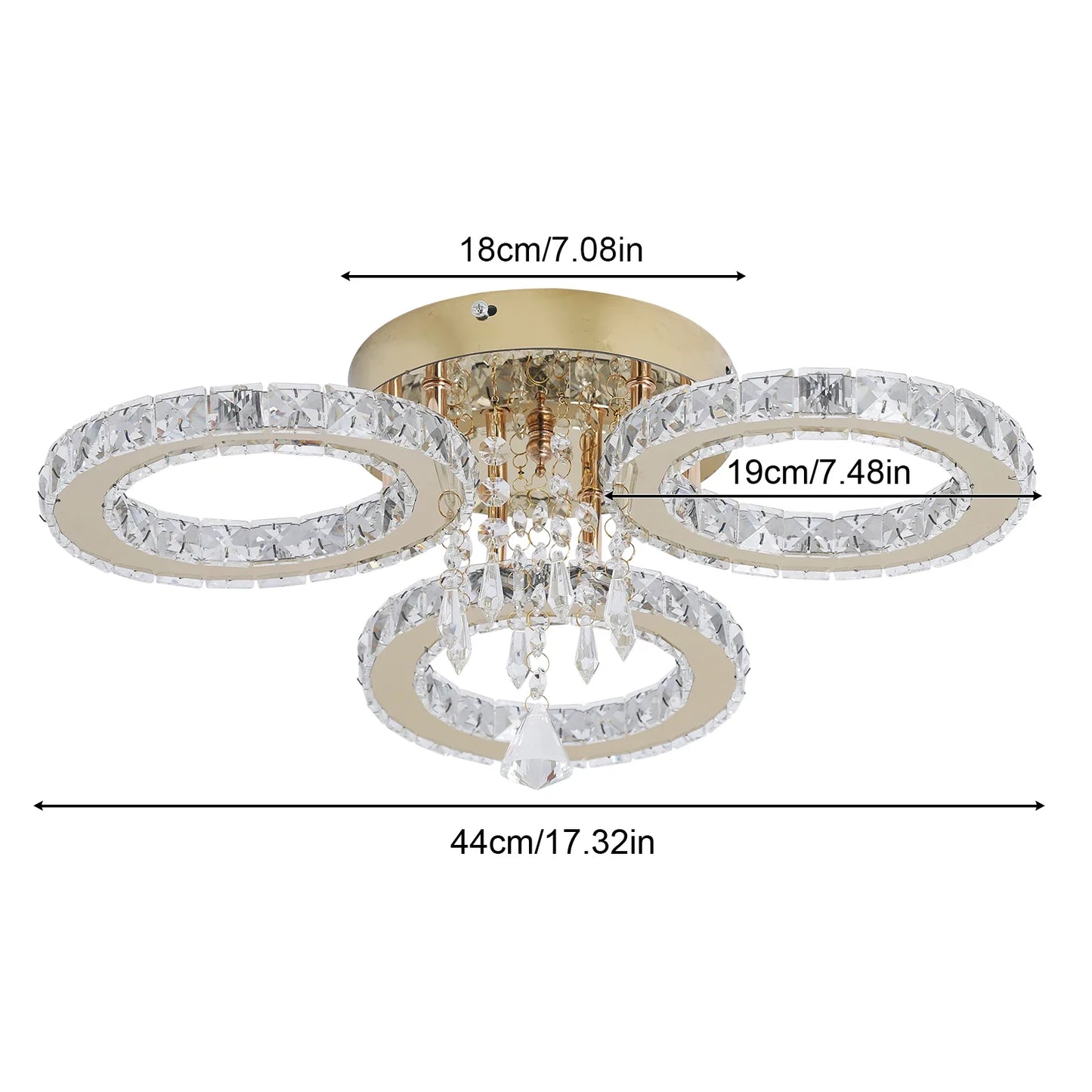 Led Ceiling Light Modern Home Decoration Crystal Chandelier Luxury Living Room Dining Gold Ceiling Lamp Lighting