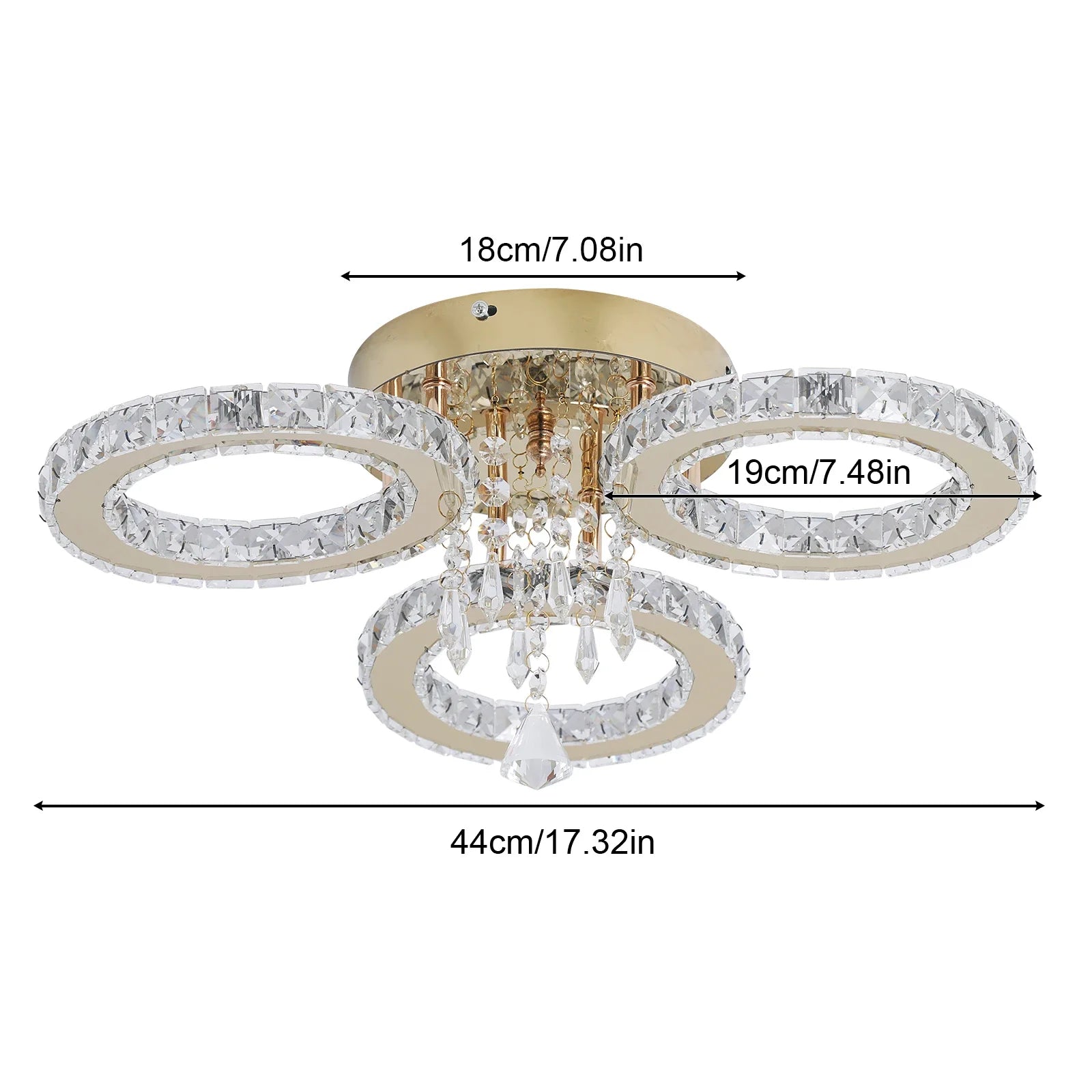 Led Ceiling Light Modern Home Decoration Crystal Chandelier Luxury Living Room Dining Gold Ceiling Lamp Lighting
