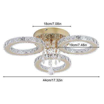 Led Ceiling Light Modern Home Decoration Crystal Chandelier Luxury Living Room Dining Gold Ceiling Lamp Lighting