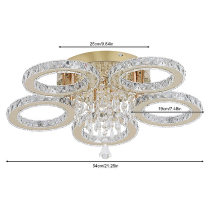 Led Ceiling Light Modern Home Decoration Crystal Chandelier Luxury Living Room Dining Gold Ceiling Lamp Lighting