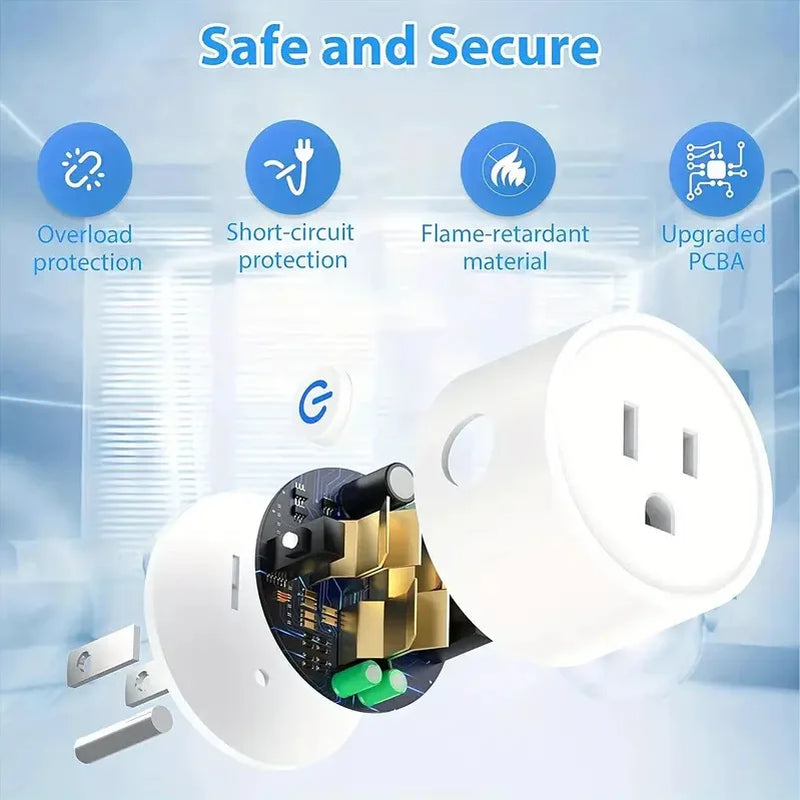 Smart Wifi Plug US Standard Wireless Outlet 10A Remote Control Smart Home Appliances Work with Alexa Google Home