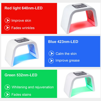 7 Colors PDT Photon Light Therapy Face Mask LED Light Therapy Beauty Machine Skin Care Lamp Therapy Light Facial Rejuvenation