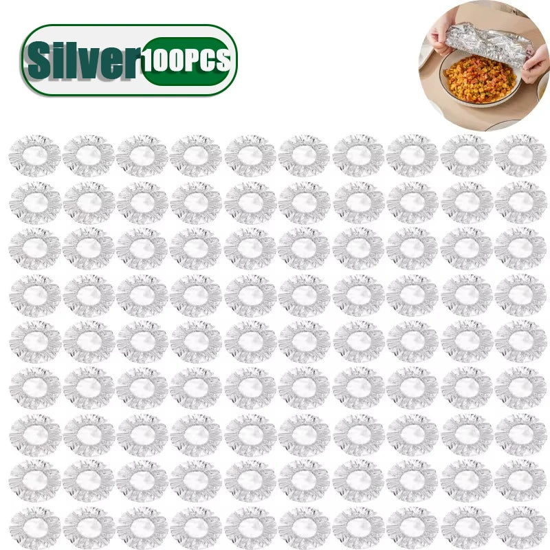 Eco Friendly Reusable Aluminum Foil Covers Durable Insulation Food Wraps for Bowls Dishes Kitchen Storage Cooking Party BBQ