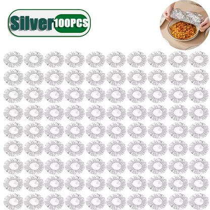 Eco Friendly Reusable Aluminum Foil Covers Durable Insulation Food Wraps for Bowls Dishes Kitchen Storage Cooking Party BBQ