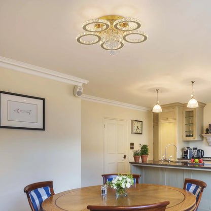 Led Ceiling Light Modern Home Decoration Crystal Chandelier Luxury Living Room Dining Gold Ceiling Lamp Lighting