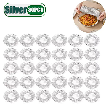 Eco Friendly Reusable Aluminum Foil Covers Durable Insulation Food Wraps for Bowls Dishes Kitchen Storage Cooking Party BBQ