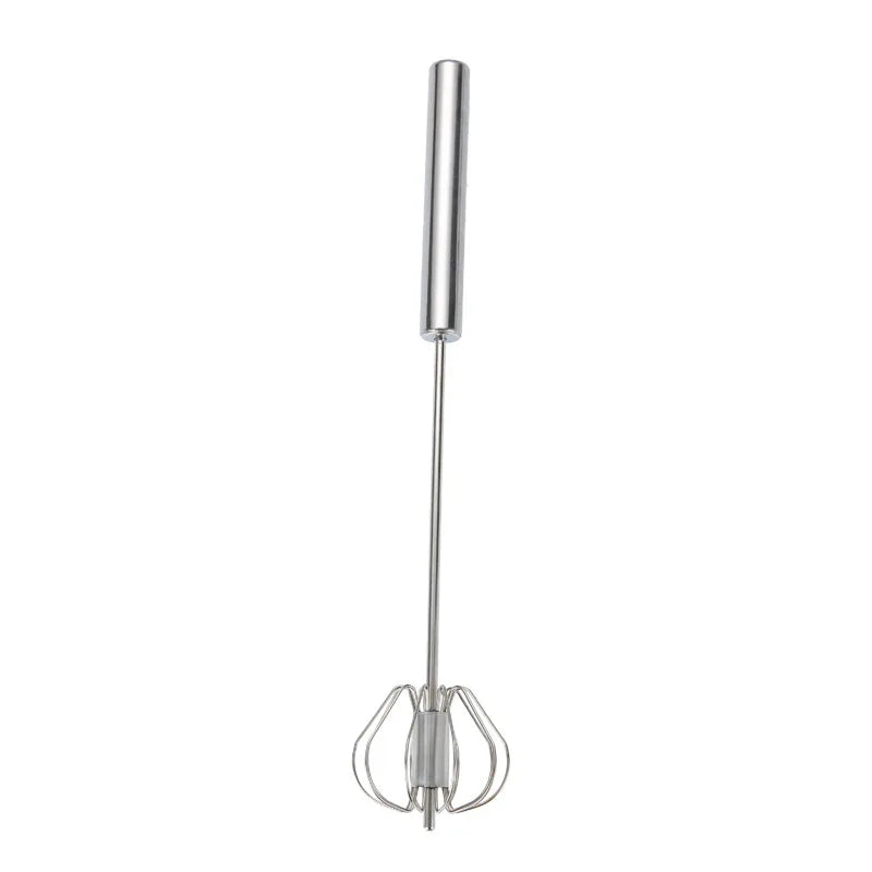 Semi-Automatic Egg Beater Steel Egg Whisk Manual Hand Mixer Self Turning Egg Stirrer Kitchen Accessories Egg Tools 304 Stainless