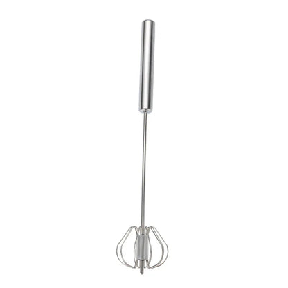Semi-Automatic Egg Beater Steel Egg Whisk Manual Hand Mixer Self Turning Egg Stirrer Kitchen Accessories Egg Tools 304 Stainless