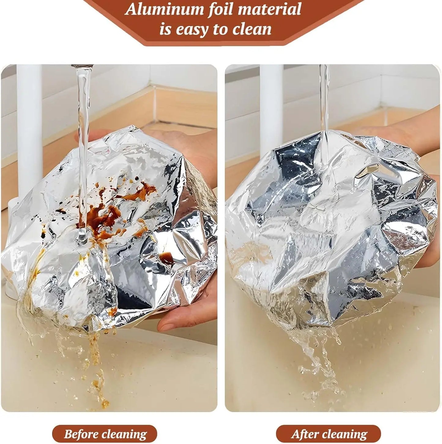 Eco Friendly Reusable Aluminum Foil Covers Durable Insulation Food Wraps for Bowls Dishes Kitchen Storage Cooking Party BBQ