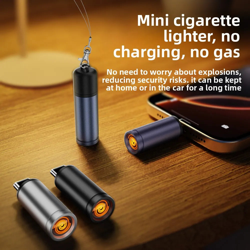 Mini Blowing Cigarette Lighter TYPE-C Plug Portable OTG Output Low Consumption Lighter Windproof USB-C