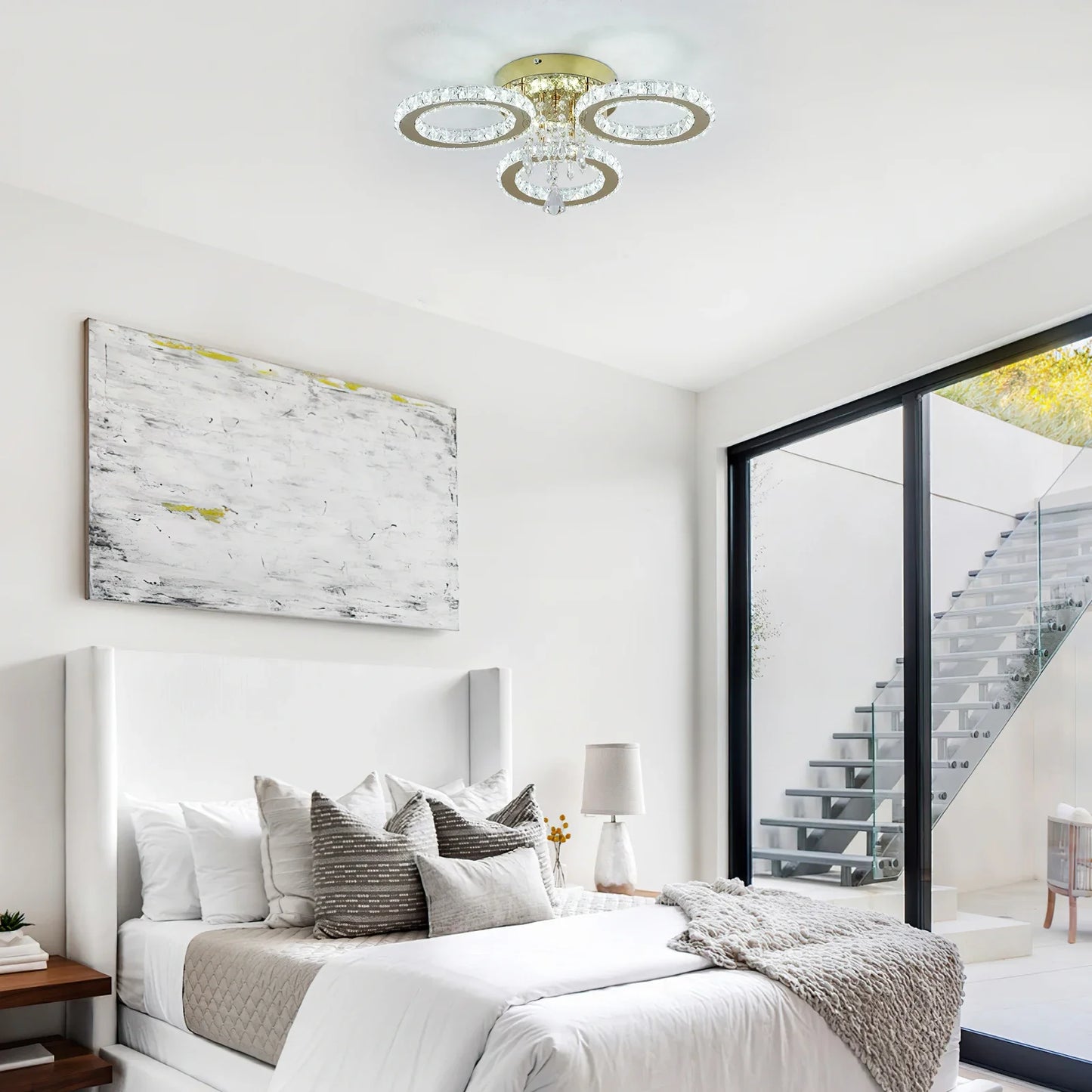 Led Ceiling Light Modern Home Decoration Crystal Chandelier Luxury Living Room Dining Gold Ceiling Lamp Lighting
