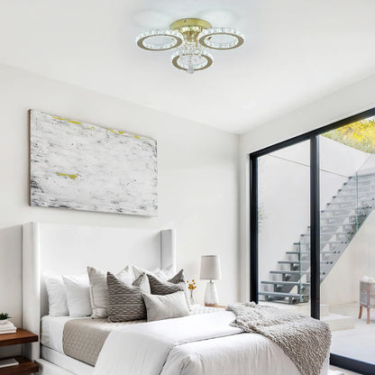 Led Ceiling Light Modern Home Decoration Crystal Chandelier Luxury Living Room Dining Gold Ceiling Lamp Lighting