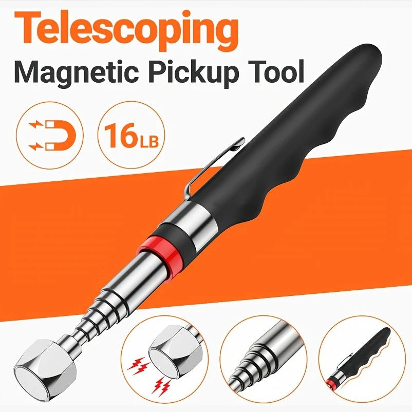 Telescoping Magnetic Pickup Tool Telescopic Strong Magnet Sticks Non-Slip Long Extendable Magnet Pickup Tools Nail Picker Upper
