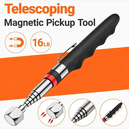 Telescoping Magnetic Pickup Tool Telescopic Strong Magnet Sticks Non-Slip Long Extendable Magnet Pickup Tools Nail Picker Upper