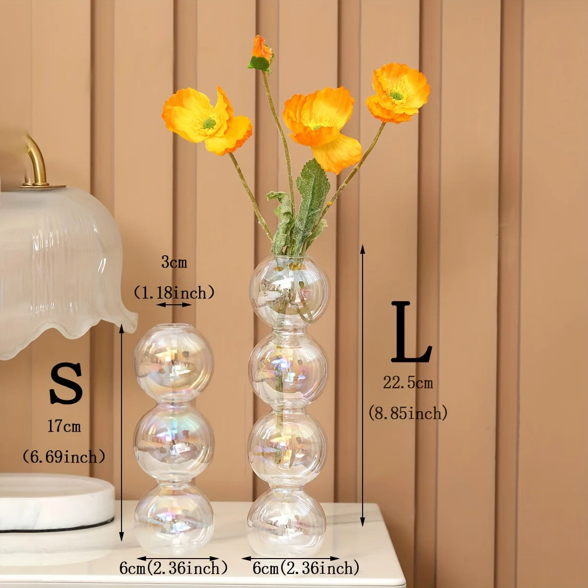 Nordic Glass Bubble Bud Vase – Modern Home Decor