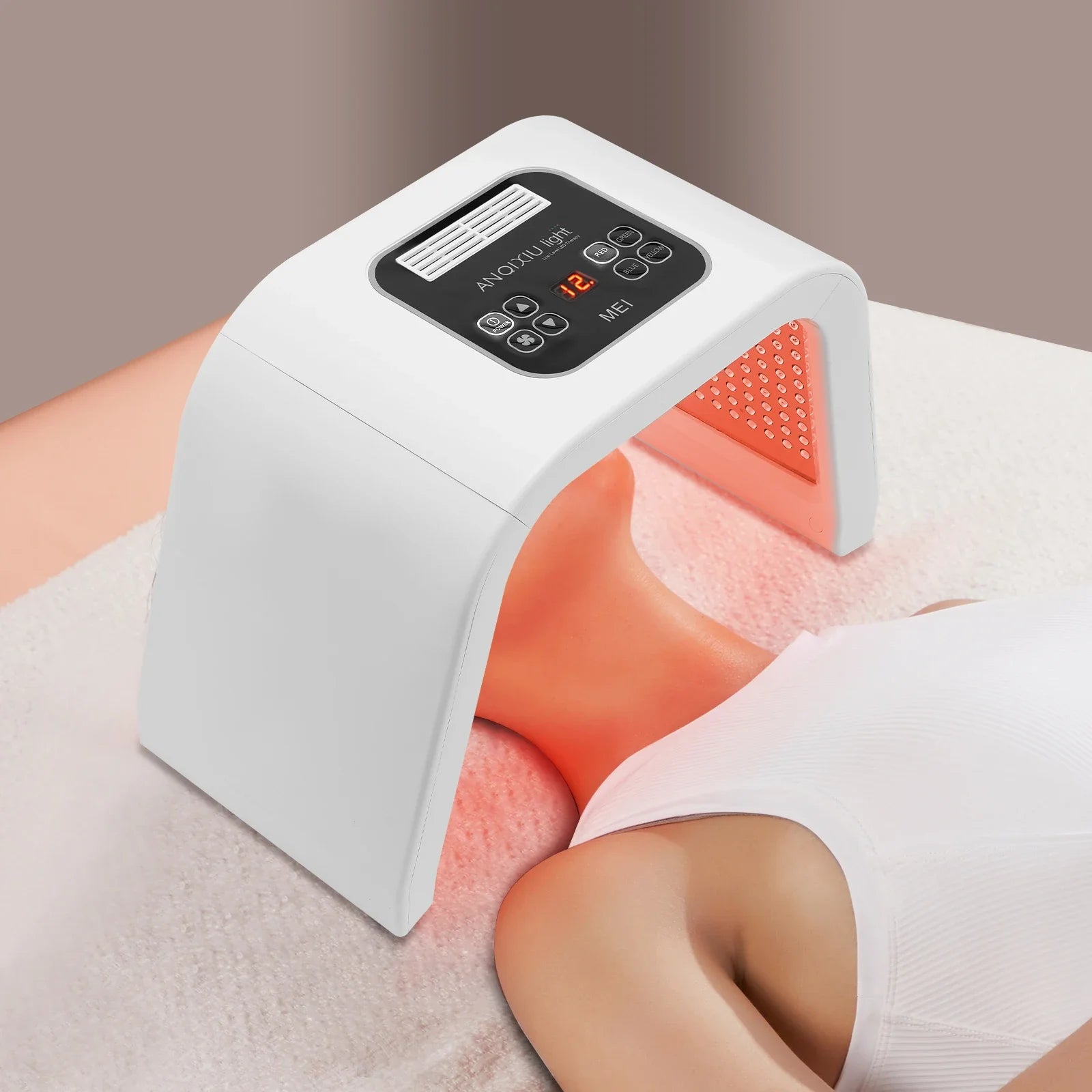 7 Colors PDT Photon Light Therapy Face Mask LED Light Therapy Beauty Machine Skin Care Lamp Therapy Light Facial Rejuvenation
