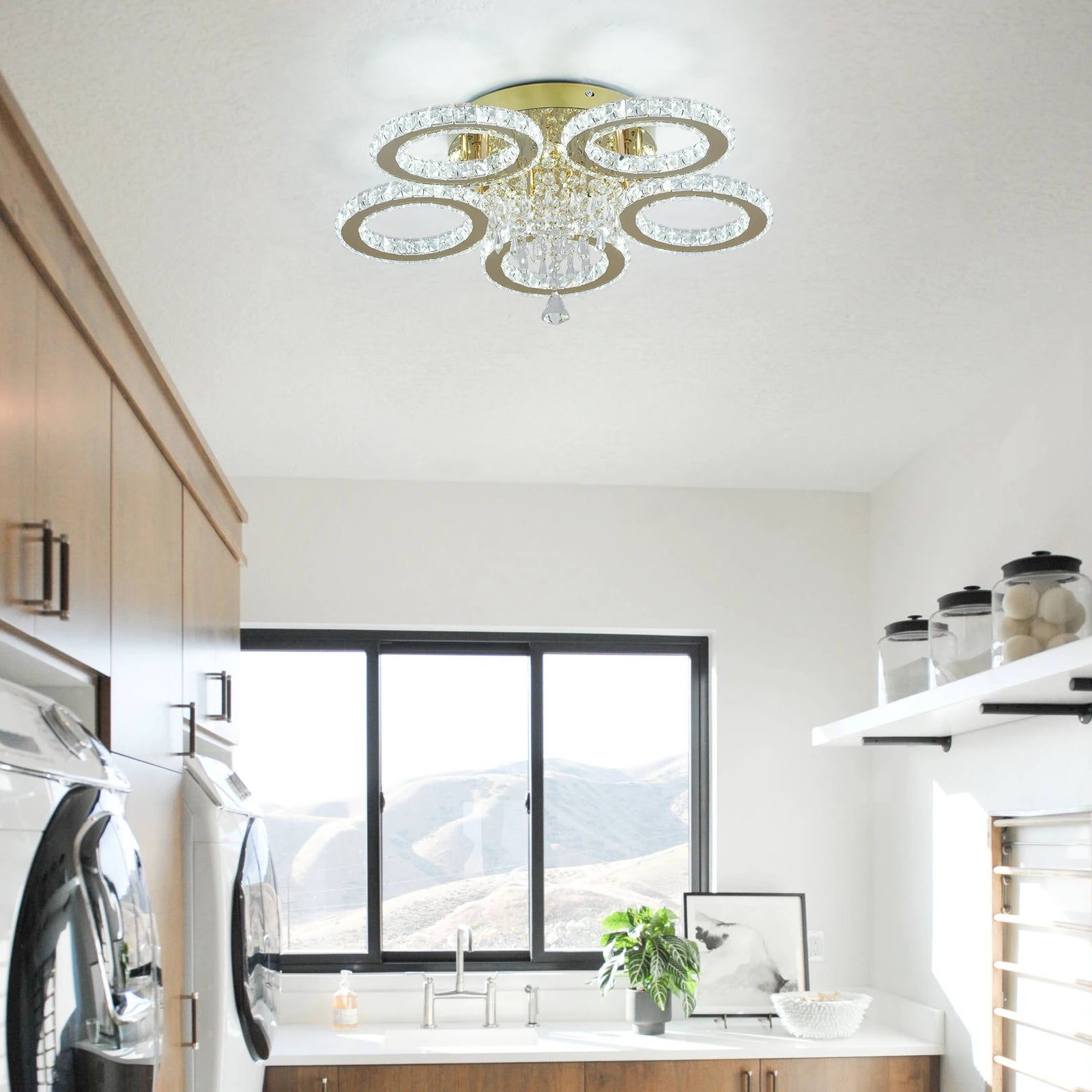 Led Ceiling Light Modern Home Decoration Crystal Chandelier Luxury Living Room Dining Gold Ceiling Lamp Lighting