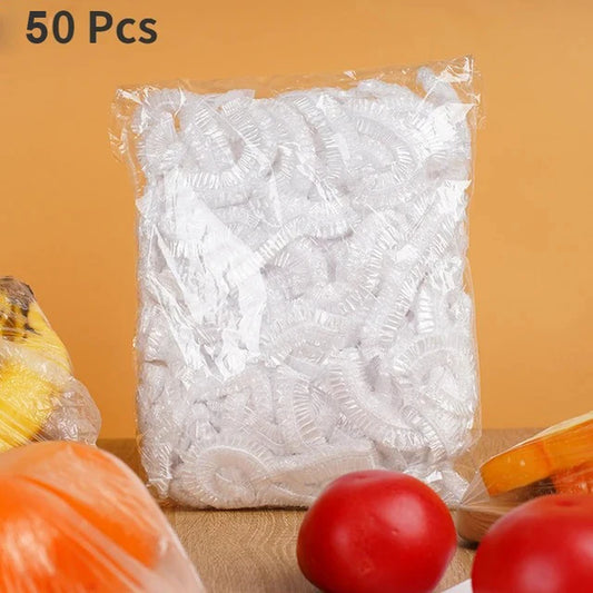 Disposable Food Cover Saran Wrap Bowel Cover Food Grade Fresh-Keeping Plastic Bag Kitchen Storage Accessories