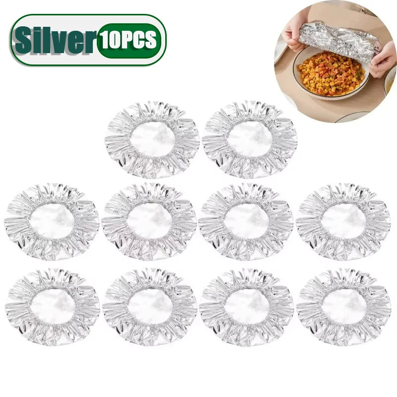 Eco Friendly Reusable Aluminum Foil Covers Durable Insulation Food Wraps for Bowls Dishes Kitchen Storage Cooking Party BBQ