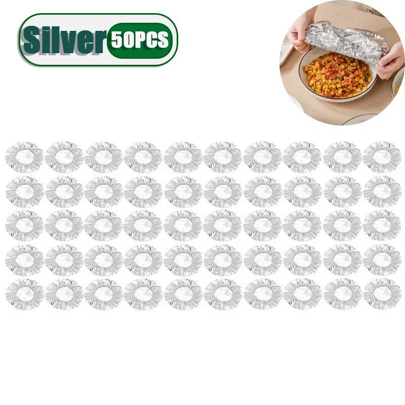 Eco Friendly Reusable Aluminum Foil Covers Durable Insulation Food Wraps for Bowls Dishes Kitchen Storage Cooking Party BBQ