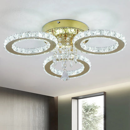 Led Ceiling Light Modern Home Decoration Crystal Chandelier Luxury Living Room Dining Gold Ceiling Lamp Lighting