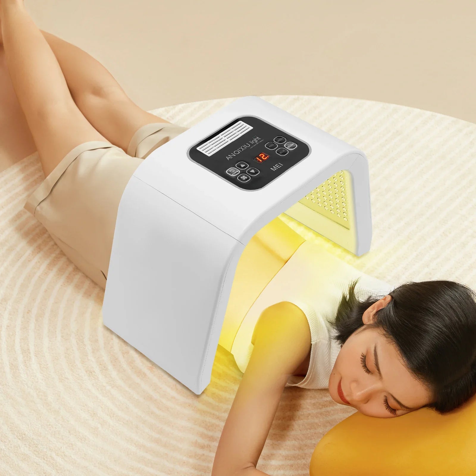 7 Colors PDT Photon Light Therapy Face Mask LED Light Therapy Beauty Machine Skin Care Lamp Therapy Light Facial Rejuvenation