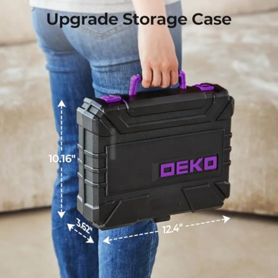 128Pcs Power Tool Set with 8V Cordless Drill/Driver